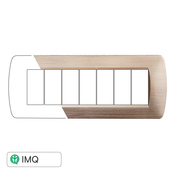 PLACCA 7P ORO SATINATO - modello LN85711 PLACCA 7P ORO SATINATO - modello LN85711