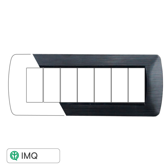 PLACCA 7P NERO SATINATO - modello LN85714 PLACCA 7P NERO SATINATO - modello LN85714