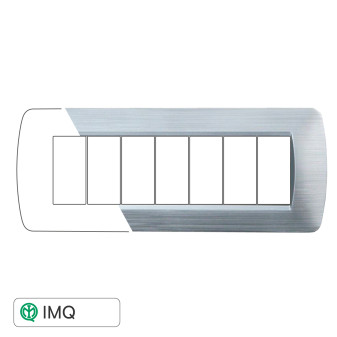 PLACCA 7P SILVER SATINATO - modello LN85715
