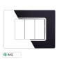 Immagine 1 - ETTROIT SPACE PLACCA ALLUMINIO 3P NERO - Mod. LN86302 - Compatibile con BTicino LIVING LIGHT / INTERNATIONAL