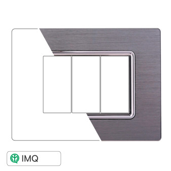 PLACCA ALLUMINIO 3P SILVER - modello LN86306