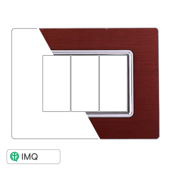 PLACCA ALLUMINIO 3P BRONZO - modello LN86310