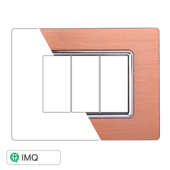 PLACCA ALLUMINIO 3P ORO - modello LN86311