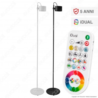 Jedi Lighting Piantana in Metallo LED Jasmine iDual RGB+W 7,5W con