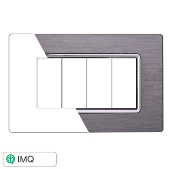 PLACCA ALLUMINIO 4P SILVER - modello LN86406