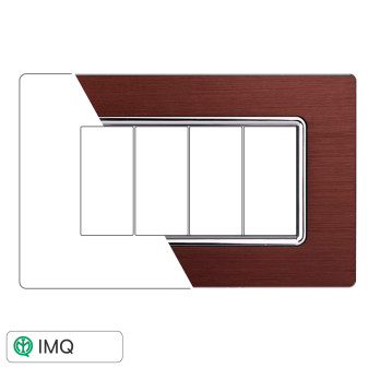 PLACCA ALLUMINIO 4P BRONZO - modello LN86410