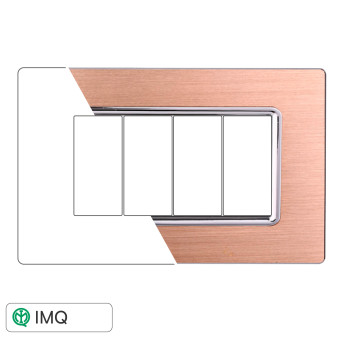 PLACCA ALLUMINIO 4P ORO - modello LN86411