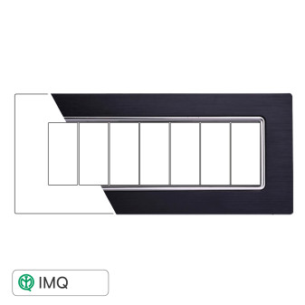 PLACCA ALLUMINIO 7P NERO - modello LN86702