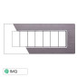 Immagine 1 - ETTROIT SPACE PLACCA ALLUMINIO 7P SILVER - Mod. LN86706 - Compatibile con BTicino LIVING LIGHT / INTERNATIONAL