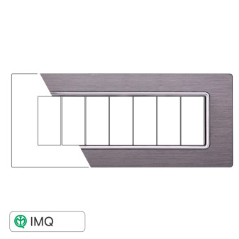 PLACCA ALLUMINIO 7P SILVER - modello LN86706