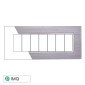 Immagine 1 - ETTROIT SPACE PLACCA ALLUMINIO 7P SILVER LUCIDO - Mod. LN86717 - Compatibile con BTicino LIVING LIGHT / INTERNATIONAL