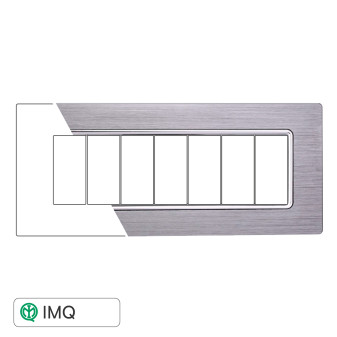 PLACCA ALLUMINIO 7P SILVER LUCIDO - modello LN86717