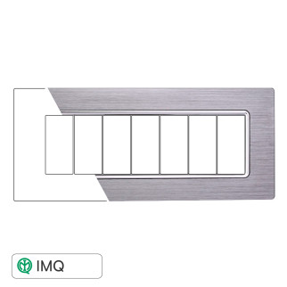 PLACCA ALLUMINIO 7P SILVER LUCIDO - modello LN86717
