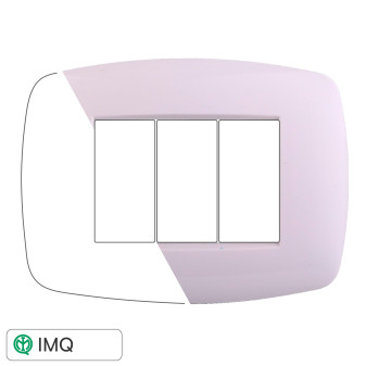 PLACCA SLIM 3P BIANCO - modello LN87301