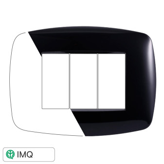 PLACCA SLIM 3P NERO - modello LN87302