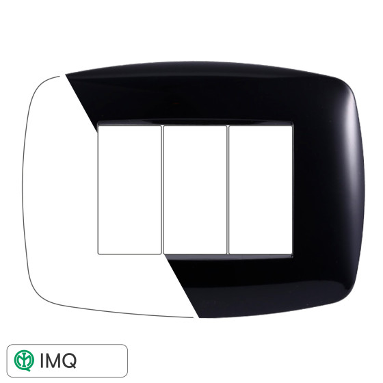 PLACCA SLIM 3P NERO - modello LN87302 PLACCA SLIM 3P NERO - modello LN87302