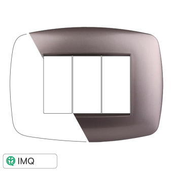 PLACCA SLIM 3P TITANIO - modello LN87308