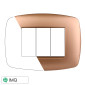 Immagine 1 - ETTROIT SPACE PLACCA PLASTICA SLIM 3P ORO - Mod. LN87311 - Compatibile con BTicino LIVING LIGHT / INTERNATIONAL