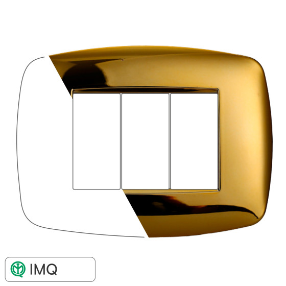 PLACCA SLIM 3P ORO LUCIDO - modello LN87312 PLACCA SLIM 3P ORO LUCIDO - modello LN87312