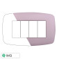 Immagine 1 - ETTROIT SPACE PLACCA PLASTICA SLIM 4P BIANCO - Mod. LN87401 - Compatibile con BTicino LIVING LIGHT / INTERNATIONAL