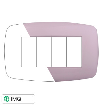 PLACCA SLIM 4P BIANCO - modello LN87401