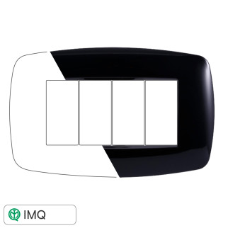 PLACCA SLIM 4P NERO - modello LN87402
