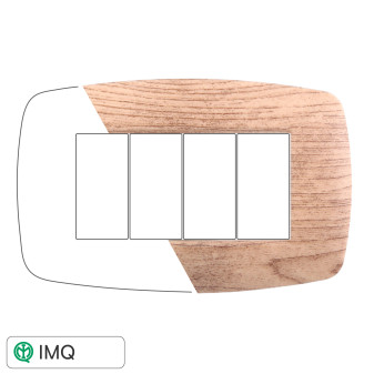 PLACCA SLIM 4P LEGNO CHIARO - modello LN87404