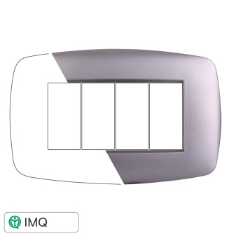 PLACCA SLIM 4P SILVER - modello LN87406