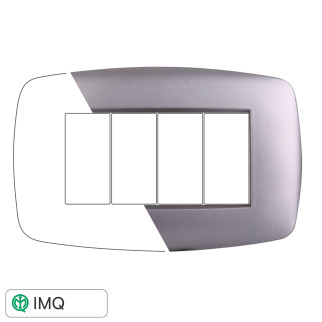 PLACCA SLIM 4P SILVER - modello LN87406