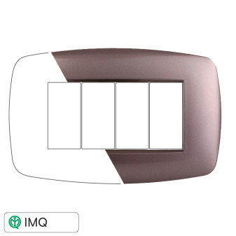 PLACCA SLIM 4P TITANIO - modello LN87408