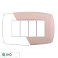 Immagine 1 - ETTROIT SPACE PLACCA PLASTICA SLIM 4P SABBIA - Mod. LN87409 - Compatibile con BTicino LIVING LIGHT / INTERNATIONAL