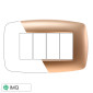 Immagine 1 - ETTROIT SPACE PLACCA PLASTICA SLIM 4P ORO - Mod. LN87411 - Compatibile con BTicino LIVING LIGHT / INTERNATIONAL