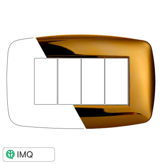 PLACCA SLIM 4P ORO LUCIDO - modello LN87412