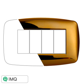 PLACCA SLIM 4P ORO LUCIDO - modello LN87412