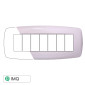Immagine 1 - ETTROIT SPACE PLACCA PLASTICA SLIM 7P BIANCO - Mod. LN87701 - Compatibile con BTicino LIVING LIGHT / INTERNATIONAL
