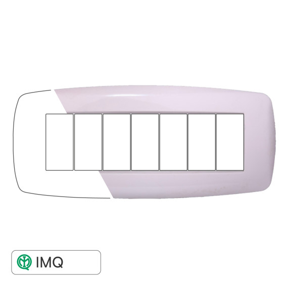 PLACCA SLIM 7P BIANCO - modello LN87701 PLACCA SLIM 7P BIANCO - modello LN87701