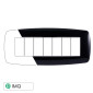 ETTROIT SPACE PLACCA PLASTICA SLIM 7P NERO - Mod. LN87702 - Compatibile con BTicino LIVING LIGHT / INTERNATIONAL