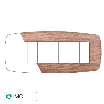 PLACCA SLIM 7P LEGNO CHIARO - modello LN87704