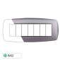 Immagine 1 - ETTROIT SPACE PLACCA PLASTICA SLIM 7P SILVER - Mod. LN87706 - Compatibile con BTicino LIVING LIGHT / INTERNATIONAL