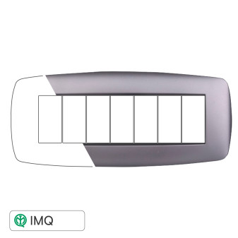 PLACCA SLIM 7P SILVER - modello LN87706