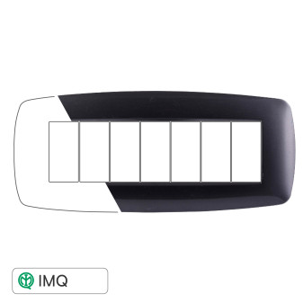 PLACCA SLIM 7P ACCIAIO SCURO - modello LN87707