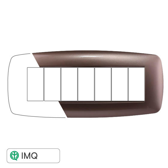PLACCA SLIM 7P ACCIAIO BRONZO - modello LN87710 PLACCA SLIM 7P ACCIAIO BRONZO - modello LN87710