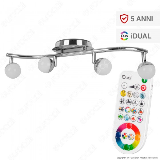 Jedi Lighting Olivine Plafoniera con 4 Punti Luce LED iDual RGB+W Jedi Lighting Olivine Plafoniera con 4 Punti Luce LED iDual RGB+W