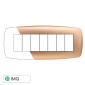 Immagine 1 - ETTROIT SPACE PLACCA PLASTICA SLIM 7P ORO - Mod. LN87711 - Compatibile con BTicino LIVING LIGHT / INTERNATIONAL