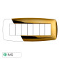 Immagine 1 - ETTROIT SPACE PLACCA PLASTICA SLIM 7P ORO LUCIDO - Mod. LN87712 - Compatibile con BTicino LIVING LIGHT / INTERNATIONAL