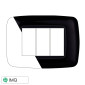 Immagine 1 - ETTROIT SPACE PLACCA PLASTICA 3P BOMBATA NERO - Mod. LN88302 - Compatibile con BTicino LIVING LIGHT / INTERNATIONAL