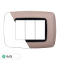 Immagine 1 - ETTROIT SPACE PLACCA PLASTICA 3P BOMBATA SABBIA - Mod. LN88309 - Compatibile con BTicino LIVING LIGHT / INTERNATIONAL