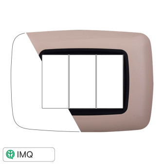 PLACCA PLASTICA 3P BOMBATA SABBIA - modello LN88309