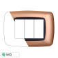 Immagine 1 - ETTROIT SPACE PLACCA PLASTICA 3P BOMBATA ORO - Mod. LN88311 - Compatibile con BTicino LIVING LIGHT / INTERNATIONAL
