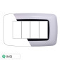 Immagine 1 - ETTROIT SPACE PLACCA PLASTICA 4P BOMBATA BIANCA - Mod. LN88401 - Compatibile con BTicino LIVING LIGHT / INTERNATIONAL